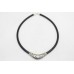 Unisex Necklace 925 Sterling Silver pendant with leather thread P 360